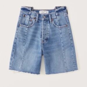 Abercrombie and Fitch Curve Love High Rise 7 inch Dad Shorts